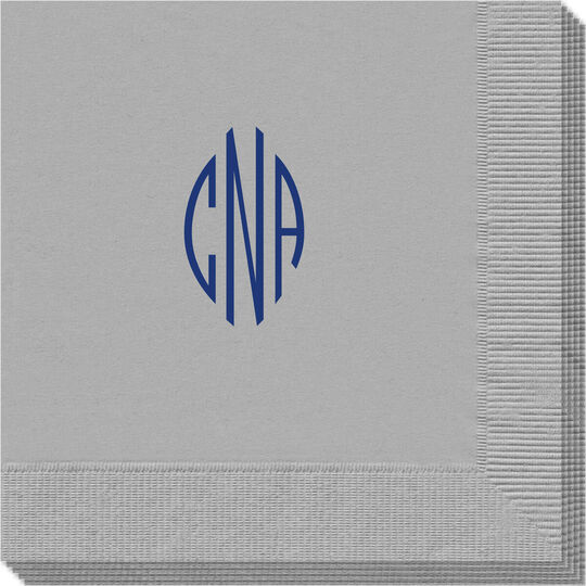 Shaped Oval Monogram Napkins